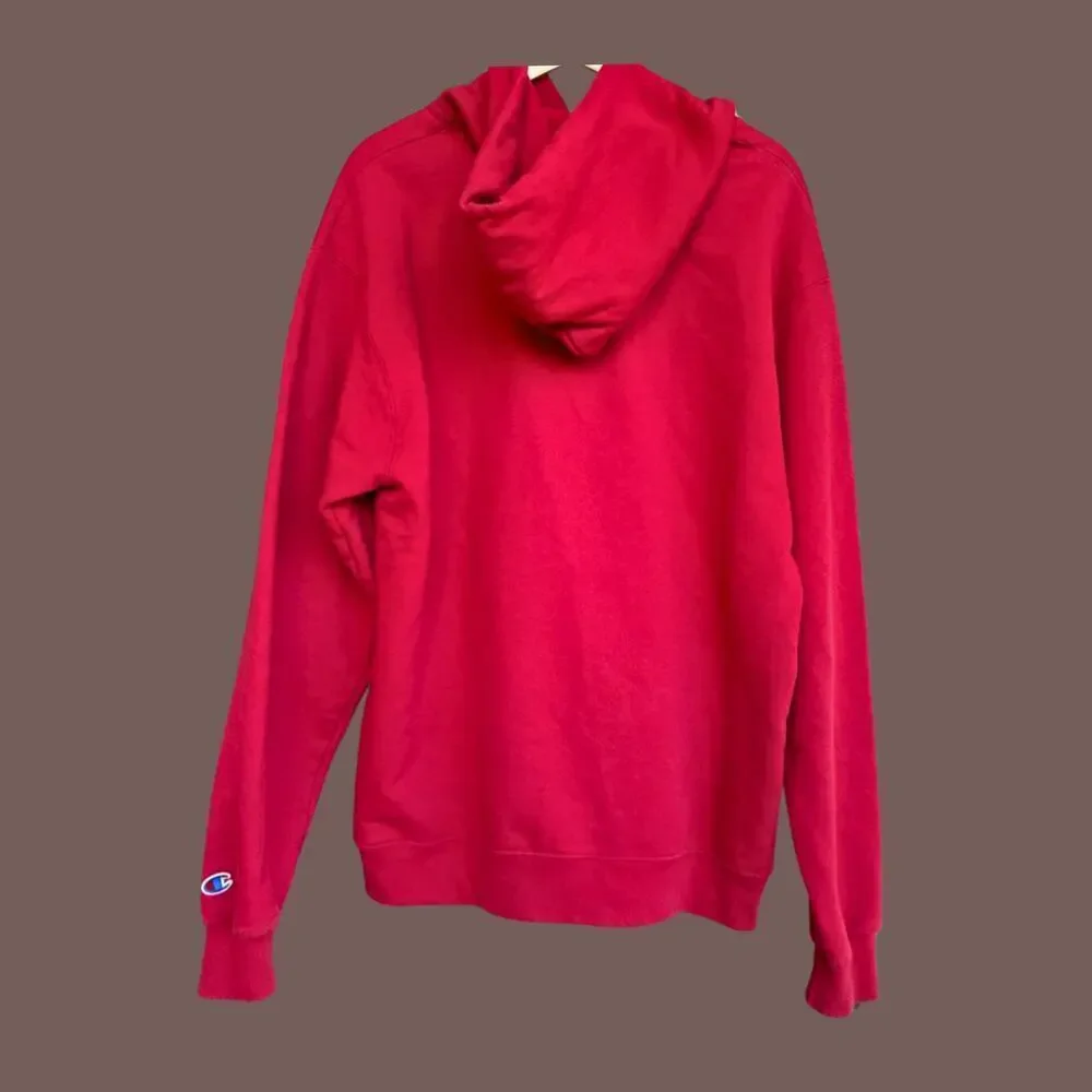 Vintage Champion Hoodie | Stanford, Red, Pullover | Size L